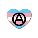 Anarchist Pride Heart Coaster (4 pack)  Front