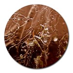 Ice Iced Structure Frozen Frost Round Mousepads Front