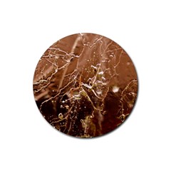 Ice Iced Structure Frozen Frost Rubber Coaster (round)  by BangZart