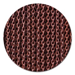 Chain Rusty Links Iron Metal Rust Magnet 5  (round) by BangZart