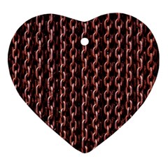 Chain Rusty Links Iron Metal Rust Heart Ornament (two Sides) by BangZart