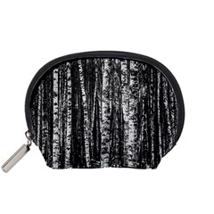 Birch Forest Trees Wood Natural Accessory Pouches (small)  by BangZart