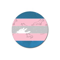 Pride Flag Magnet 3  (round) by TransPrints