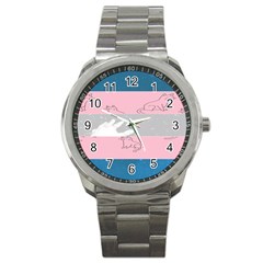 Pride Flag Sport Metal Watch by TransPrints