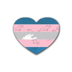Pride Flag Heart Coaster (4 Pack) 
