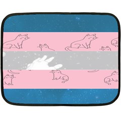 Pride Flag Double Sided Fleece Blanket (mini)  by TransPrints