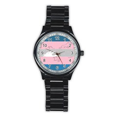 Pride Flag Stainless Steel Round Watch by TransPrints