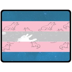 Pride Flag Double Sided Fleece Blanket (large)  by TransPrints
