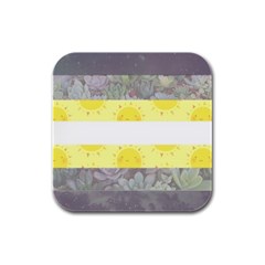 Cute Flag Rubber Square Coaster (4 Pack)  by TransPrints