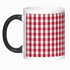 Usa Flag Red Blood Large Gingham Check Morph Mugs by PodArtist