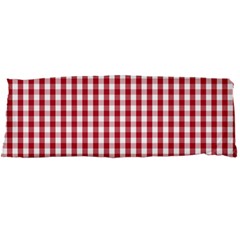 Usa Flag Red Blood Large Gingham Check Body Pillow Case Dakimakura (two Sides) by PodArtist