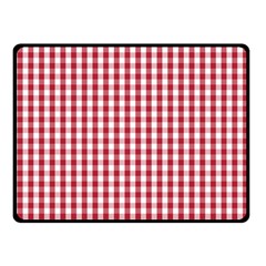 Usa Flag Red Blood Large Gingham Check Double Sided Fleece Blanket (small)  by PodArtist