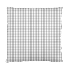 Christmas Silver Gingham Check Plaid Standard Cushion Case (two Sides) by PodArtist