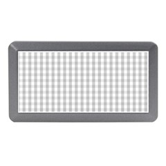 Christmas Silver Gingham Check Plaid Memory Card Reader (mini) by PodArtist