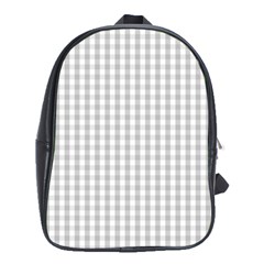 Christmas Silver Gingham Check Plaid School Bags (xl)  by PodArtist