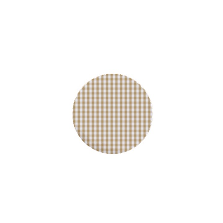 Christmas Gold Large Gingham Check Plaid Pattern 1  Mini Magnets