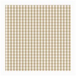 Christmas Gold Large Gingham Check Plaid Pattern Medium Glasses Cloth (2-Side) Front