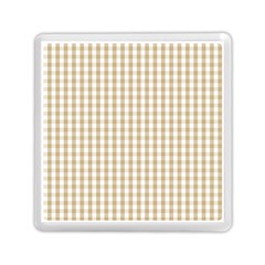 Christmas Gold Large Gingham Check Plaid Pattern Memory Card Reader (square)  by PodArtist