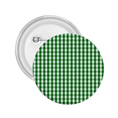 Christmas Green Velvet Large Gingham Check Plaid Pattern 2.25  Buttons