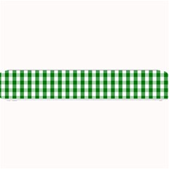 Christmas Green Velvet Large Gingham Check Plaid Pattern Small Bar Mats by PodArtist