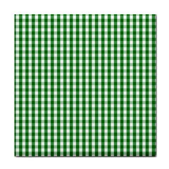 Christmas Green Velvet Large Gingham Check Plaid Pattern Face Towel