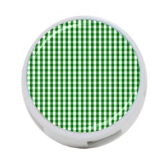 Christmas Green Velvet Large Gingham Check Plaid Pattern 4-Port USB Hub (One Side)