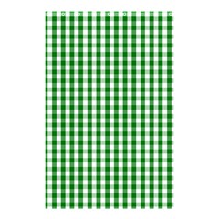 Christmas Green Velvet Large Gingham Check Plaid Pattern Shower Curtain 48  x 72  (Small) 