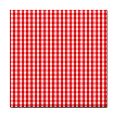 Christmas Red Velvet Large Gingham Check Plaid Pattern Face Towel by PodArtist