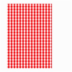 Christmas Red Velvet Large Gingham Check Plaid Pattern Small Garden Flag (two Sides) by PodArtist