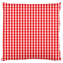 Christmas Red Velvet Large Gingham Check Plaid Pattern Standard Flano Cushion Case (one Side) by PodArtist