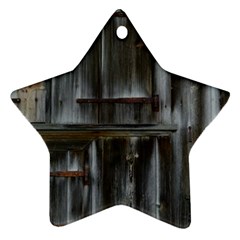 Alpine Hut Almhof Old Wood Grain Ornament (star) by BangZart