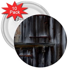 Alpine Hut Almhof Old Wood Grain 3  Buttons (10 Pack)  by BangZart