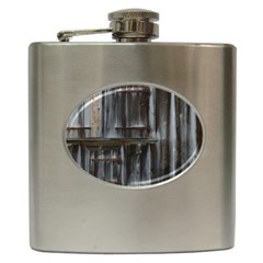 Alpine Hut Almhof Old Wood Grain Hip Flask (6 Oz) by BangZart