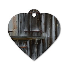 Alpine Hut Almhof Old Wood Grain Dog Tag Heart (two Sides) by BangZart