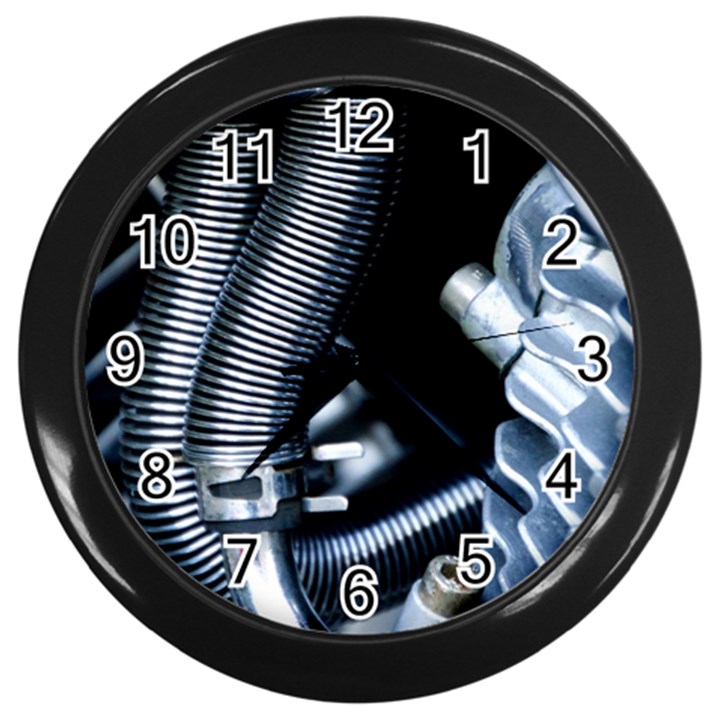 Motorcycle Details Wall Clocks (Black)