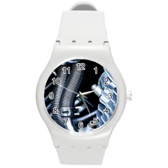 Motorcycle Details Round Plastic Sport Watch (m) by BangZart