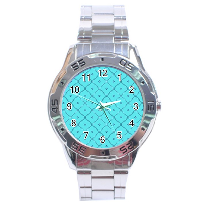 Pattern Background Texture Stainless Steel Analogue Watch