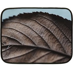 Leaf Veins Nerves Macro Closeup Fleece Blanket (mini) by BangZart