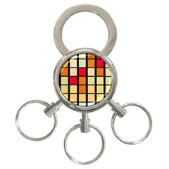 Mozaico Colors Glass Church Color 3-ring Key Chains by BangZart