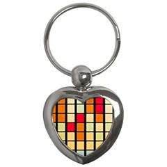 Mozaico Colors Glass Church Color Key Chains (heart)  by BangZart