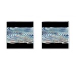 Wave Concentric Waves Circles Water Cufflinks (Square) Front(Pair)