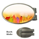 Autumn Leaves Colorful Fall Foliage Money Clips (Oval)  Front