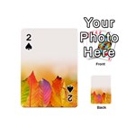 Autumn Leaves Colorful Fall Foliage Playing Cards 54 (Mini)  Front - Spade2