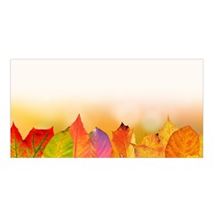 Autumn Leaves Colorful Fall Foliage Satin Shawl