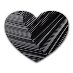 Paper Low Key A4 Studio Lines Heart Mousepads by BangZart