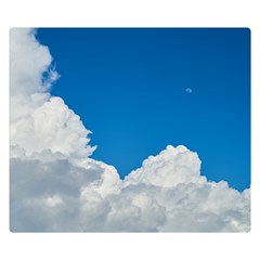 Sky Clouds Blue White Weather Air Double Sided Flano Blanket (small) 