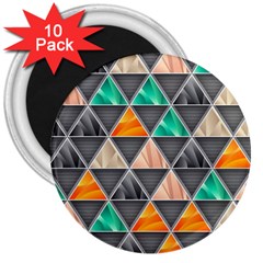 Abstract Geometric Triangle Shape 3  Magnets (10 Pack)  by BangZart