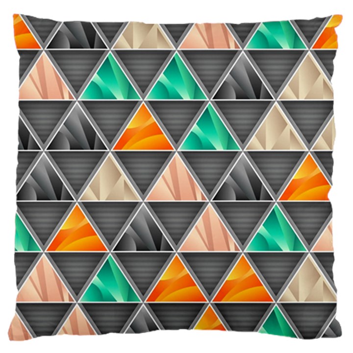 Abstract Geometric Triangle Shape Large Cushion Case (Two Sides)