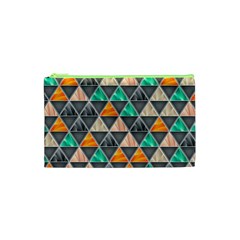 Abstract Geometric Triangle Shape Cosmetic Bag (xs)