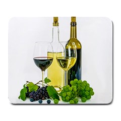 White Wine Red Wine The Bottle Large Mousepads by BangZart